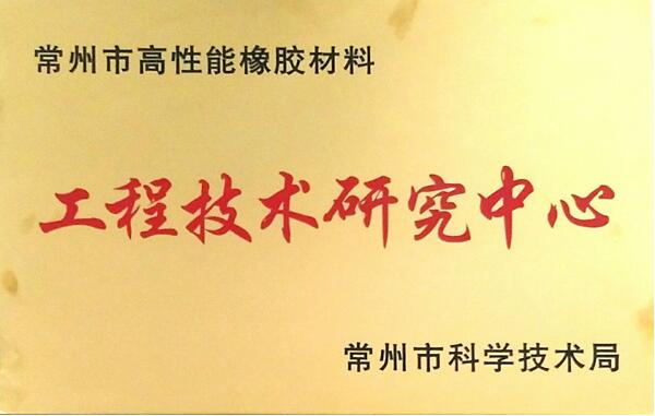 常州市高性能橡膠材料工程技術研究中心銅牌